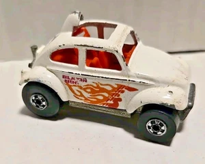 Vintage 1983 Hong Kong Mattel Hot Wheels White Baja Bug Blackwall Tires - Picture 1 of 7