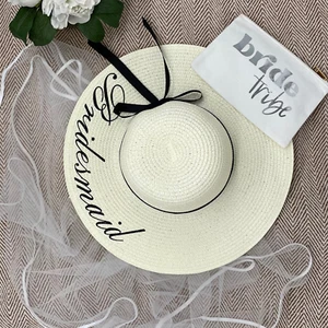 Ladies Summer Hat Personalised, Hen Weekend Party Hat, Bachelorette Party Gift - Picture 1 of 8