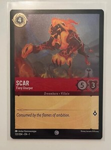 2023 Disney Lorcana Scar 122/204 Common Holo Foil The First Chapter TCG Card