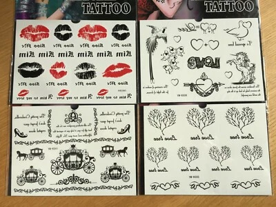 CANDYBARBOUTIQUE TEMPORARY TATTOO TRANSFER BODY KUNST AUFKLEBER SPASS PARTY QUALITÄT TEMPORÄRE TATTOO SAMMLUNG