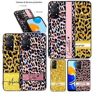 Leopard Print Personalised Case For Xiaomi Redmi Note 12 11 10 9 Gel Phone Cover - Picture 1 of 63