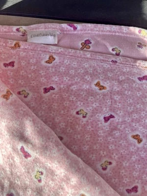 Manta de bebé Carters vintage Emu Namae flores rosas algodón mantecoso Lovey muy buena condición Foto 1 de 4