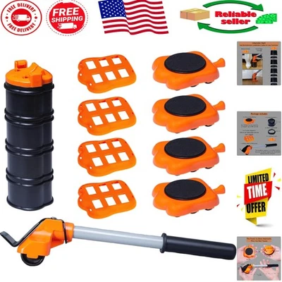 Juego de elevador de muebles con ruedas 360° - Resistente hasta 660 libras para hogar y oficina Foto 1 de 4