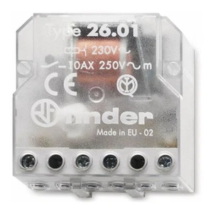 FINDER 26.01 Relè passo passo 12V AC 1 contatto 10A 250V 2 sequenze - Imagen 1 de 2
