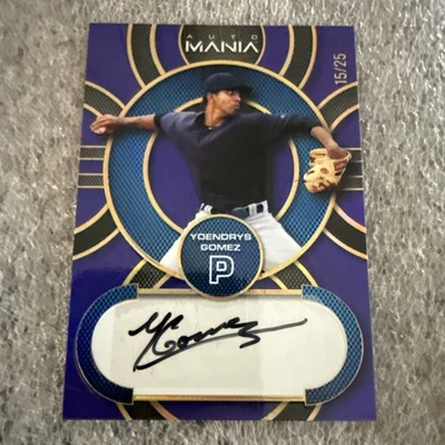 2023 Wild Card Auto Mania Purple Autograph Auto #C43 Yoendrys Gomez /25 - Image 1 of 4