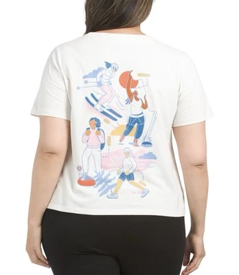 Camiseta blanca para mujer The North Face talla grande 2X mangas cortas cuello redondo nueva con etiquetas $35 Foto 1 de 4