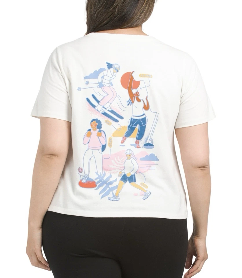 The North Face Women's White Tee Plus Size 2X Short Sleeves Crew Neck NWT $35 - Image 1 of 4