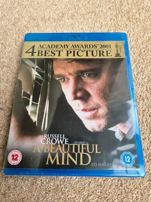 A BEAUTIFUL MIND (2001)Russell Crowe,Jennifer Connelly,Ed Harris UK Blu-ray *NEW - Image 1 of 4