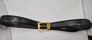 Bally leather belt womens Made in Italy 42" Long Black Vintage - Picture 1 of 4