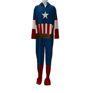 Marvel Captain America weicher Fleece Schlafanzug Herren XL 40 42 Halloween Kostüm - Bild 1 von 10