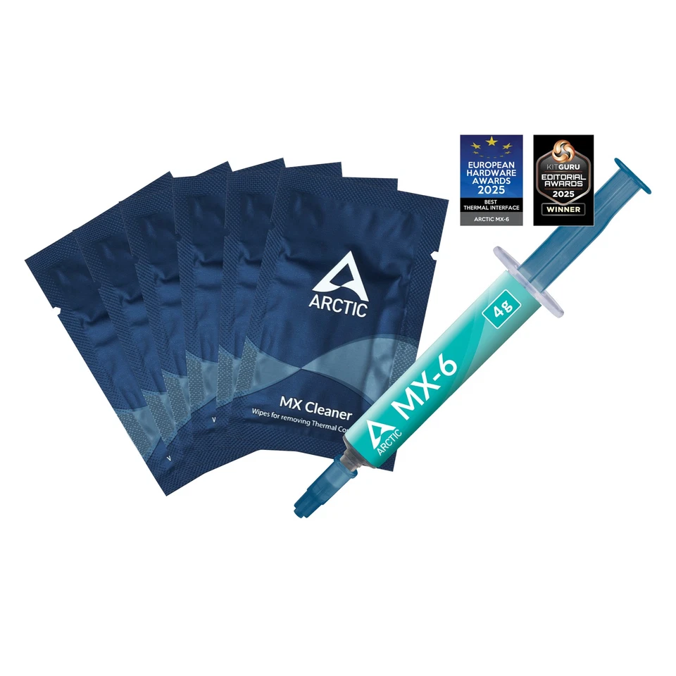 ARCTIC MX-6 Wärmeleitpaste (mit MX Cleaner) - Grau, 4g (ACTCP00084A)