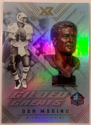 2017 Panini XR Gilded Greats /99 Dan Marino #GG-DM HOF - Image 1 of 2