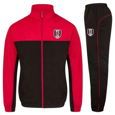 Fulham FC Mens Tracksuit Jacket & Pants Set OFFICIAL Football Gift - Image 1 of 4