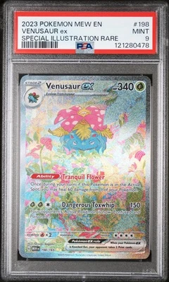 2023 Pokemon Scarlet and Violet 151 Special Illustration Rare Venusaur Ex PSA 9 - Image 1 of 2