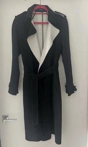 Rare Theory Trench Coat In Black With Contrast White Lining, M, Worn Once - Picture 1 of 3