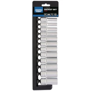 Draper 3/8"D 12 Piece Metric Deep Socket Set Contents 8-19mm 50193 - Picture 1 of 1