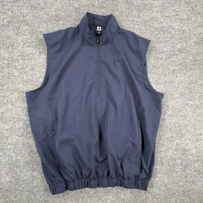 Chaleco FootJoy Para Hombres 2XL Azul Golf Viento Media Cremallera Rendimiento Poliéster Pullover Foto 1 de 4