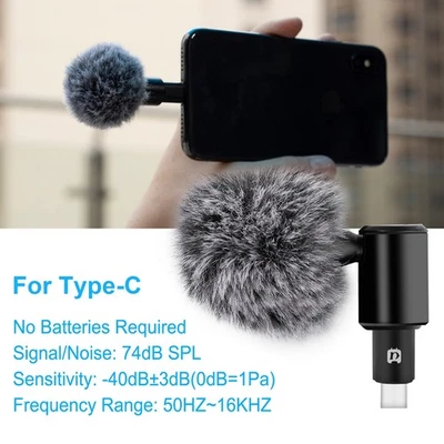 PULUZ USB-C / Type-C Jack Mobile Phone Condenser Adjustable Microphone - Image 1 of 4