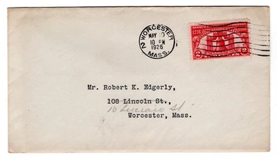 #627 Sesquicentennial Exposition 1928 FDC - Edgerly u/o Unofficial Worcester MA - Image 1 of 2