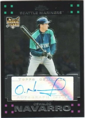 OSWALDO NAVARRO RC AUTO 2007 TOPPS CHROME ROOKIE AUTOGRAPH CARD # 363 MARINERS - Image 1 of 2