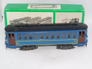 Bowser 551-050131 O Gauge Brill BLUE Tin Plate Wheels Powered Trolley RUNS NEW - Picture 1 of 7