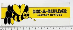 1970s Vintage Bee - A - Builder Instance Offices Inside Window Decal Sticker - Picture 1 of 3