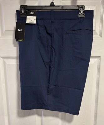 Pantalones cortos Lee Golf Series para hombre frente plano azul marino oscuro ~ talla 46 Foto 1 de 4