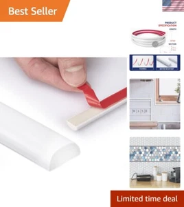 10 Ft Flexible Peel and Stick Trim Molding for Backsplash Tile Edge, Self-Adh... - Picture 1 of 9