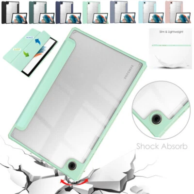 Flip Case For Samsung Galaxy Tab A8 10.5 2021 Tablet Slim PU Leather Clear Cover - Image 1 of 4