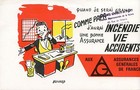 BUVARD PUBLICITAIRE / ASSURANCE AU PHENIX /  INCENDIE VIE ACCIDENT / NEVERS