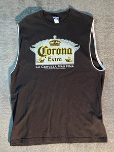 Camiseta sin mangas Corona Extra Beer Crown para hombre negra de colección 2005 talla XL - Imagen 1 de 8