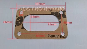 1300 stockcars Weber 32/34 DMTL carb carburettor manifold base gasket 9990116800 - Picture 1 of 2