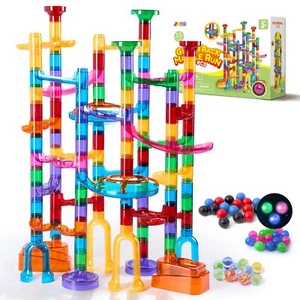 Murmelbahn 137 teiliges Kugelbahn Lernspielzeug Baubaustein SpielzeugKonstruk... - Bild 1 von 7