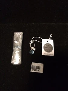 Swarovski Crystals Blue Ball Sterling Silver Earrings - Picture 1 of 2