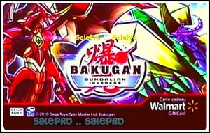 WALMART BAKUGAN GUNDALIAN INVADERS RARE FRENCH ENGLISH COLLECTIBLE GIFT CARD - Picture 1 of 2