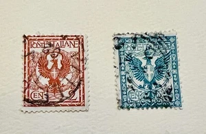 1916 Italy Eritrea Poste Italian 2 & 5 Cent Stamps SJXX-561 - Picture 1 of 4