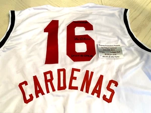 Leo Cardenas Stat. Signiertes Reds Weste Style Trikot - datiert Zertifikat von Signatur - Bild 1 von 5