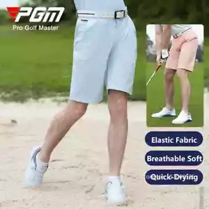 Mens Quick-Dry Golf Shorts Breathable Summer Casual Solid Comfort - Picture 1 of 13