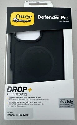 New Otterbox Defender Series Pro for  iPhone 16 Pro Max MagSafe Case Black Color - Image 1 of 4