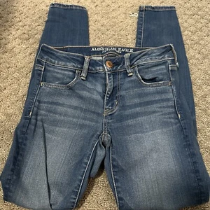 American Eagle Super Stretch X Jegging Jeans Women's 4R Dark Wash - Picture 1 of 6