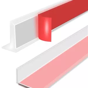 39 Inch Shower Threshold Water Dam Silicone Barrier Shower Door Bottom Seal S... - Picture 1 of 7