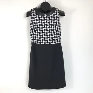Tommy Hilfiger Houndstooth Sheath Dress Women's Size 4 Sleeveless Stretch Career - Picture 1 of 14
