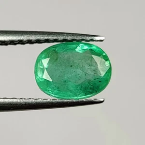 1,03 ct - natürlicher Smaragd ovale Form feiner Glanz grüner Edelstein Sambisch - 1773 - Bild 1 von 2