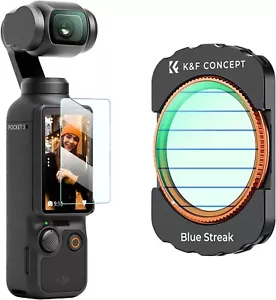 K&F Concept OSMO 3 Filter Magnetic Blue Streak for DJI Osmo Pocket 3 Ultra-thin - Picture 1 of 7