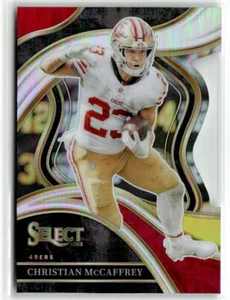 Troquelados Christian McCaffrey 2023 Panini Select #285 Prizms rojos y amarillos - Imagen 1 de 2
