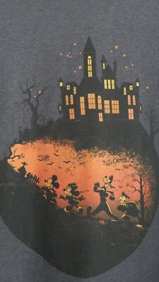 Camiseta Casa Embrujada Disney - Mickey, Minnie, Goofy y Donald - Talla Grande Foto 1 de 4