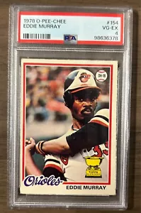 1978 O-PEE-CHEE EDDIE MURRAY ROOKIE CARD #154 PSA 4 VERY GOOD - EXCELLENT - Picture 1 of 2