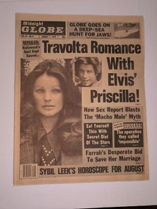 1978 AUG 1 MIDNIGHT GLOBE NEWSPAPER-PRISCILLA PRESLEY, TRAVOLTA ROMANCE- NP 4746 - Picture 1 of 8