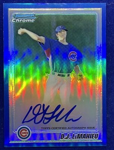 2010 Bowman Chrome DJ LEMAHIEU Blue Refractor RC Prospect Auto /150 Autograph