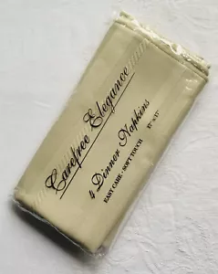 Bardwil Linens Dinner Napkins Khaki Beige Set Of 4 Carefree Elegance 17”x17” New - Picture 1 of 5